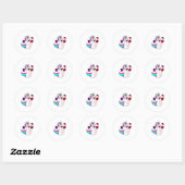 Unicorn with Heart Ronde Sticker (Vel)