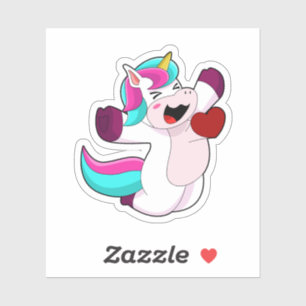 Unicorn with Heart Sticker