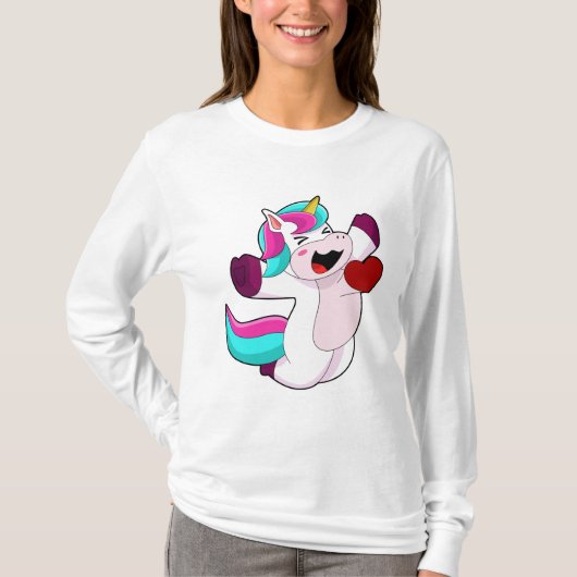 Unicorn with Heart T-shirt (Voorkant)