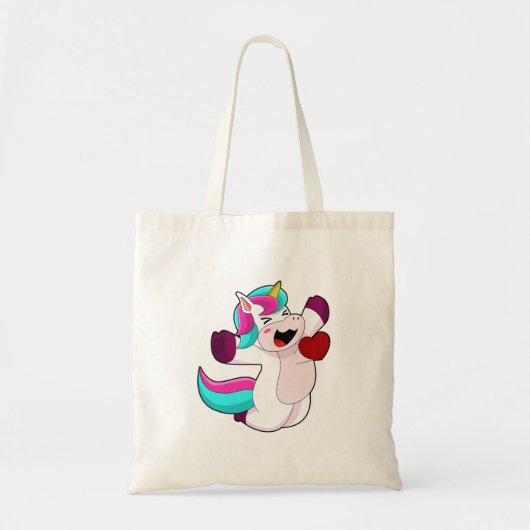 Unicorn with Heart Tote Bag (Voorkant)