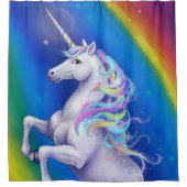 Unicorn with Rainbow Douchegordijn (Voorkant)