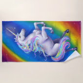 Unicorn with Rainbow Strandlaken (Voorkant)