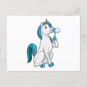 Unicorn with Soap bubbles Briefkaart