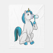 Unicorn with Soap bubbles Fleece Deken (Voorkant)