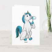 Unicorn with Soap bubbles Kaart (Achterkant)