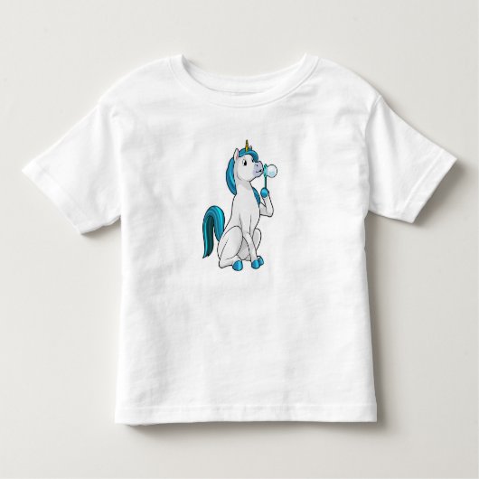 Unicorn with Soap bubbles Kinder Shirts (Voorkant)