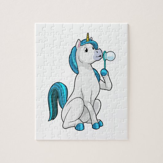 Unicorn with Soap bubbles Legpuzzel (Verticaal)