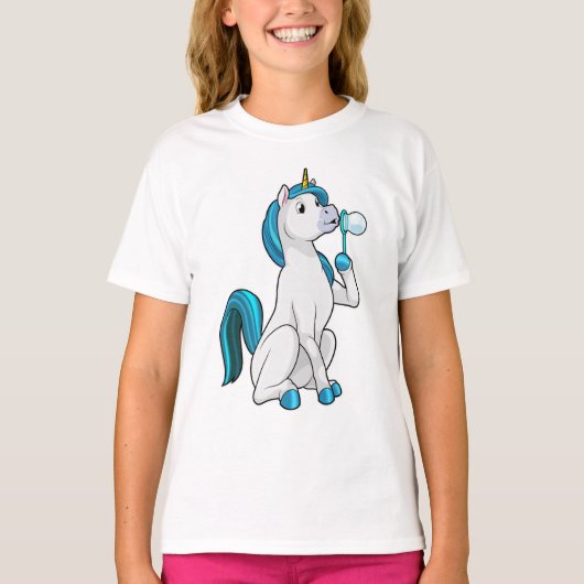 Unicorn with Soap bubbles T-shirt (Voorkant)
