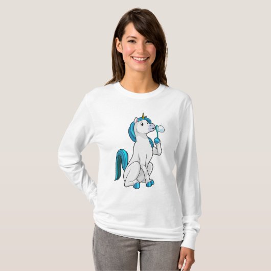 Unicorn with Soap bubbles T-shirt (Voorkant volledig)