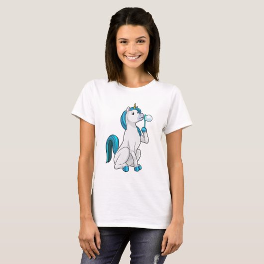 Unicorn with Soap bubbles T-shirt (Voorkant volledig)
