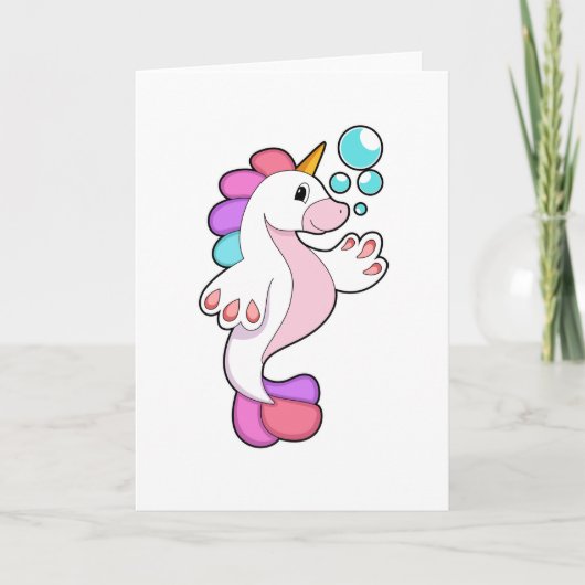 Unicorn with Water bubbles.PNG Kaart (Voorkant)