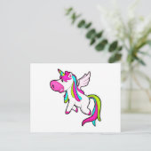 Unicorn with Wings Briefkaart (Staand voorkant)
