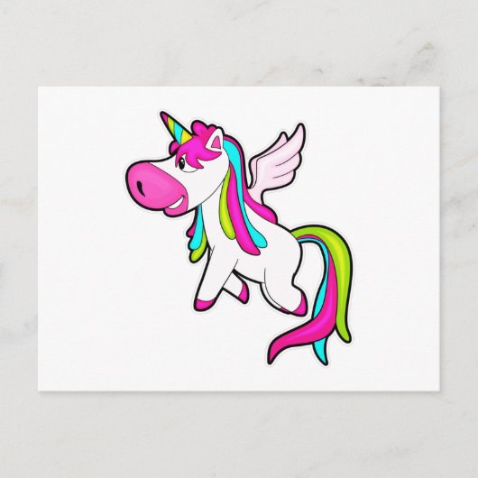 Unicorn with Wings Briefkaart (Voorkant)