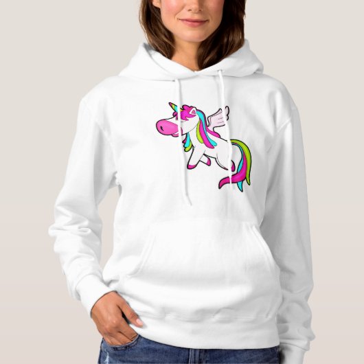 Unicorn with Wings Hoodie (Voorkant)