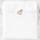 Unicorn with Wings Ronde Sticker (Tas)