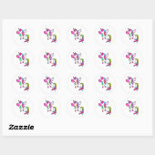 Unicorn with Wings Ronde Sticker (Vel)