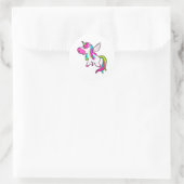 Unicorn with Wings Ronde Sticker (Tas)