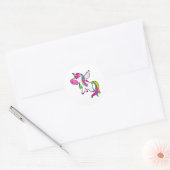 Unicorn with Wings Ronde Sticker (Envelop)