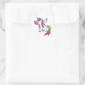 Unicorn with Wings Vierkante Sticker (Tas)