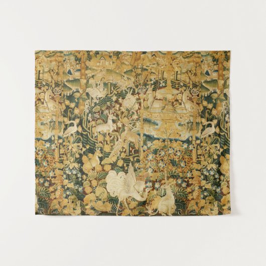 UNICORN, WITTE GRIFFIN, DIEREN, VEELVOEDERS WANDKLEED (Voorkant (horizontaal))