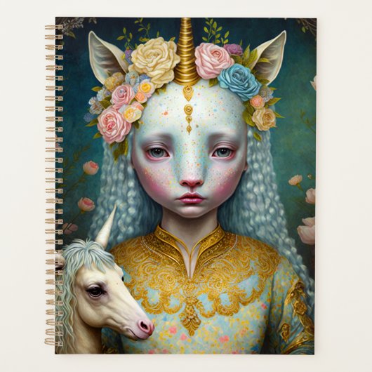 Unicorn Woman Fantasy Art Planner (Voorkant)