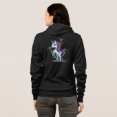 Unicorn Women's Zip up Hoodie Sweatshirt (Achterkant volledig)