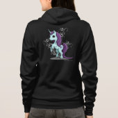 Unicorn Women's Zip up Hoodie Sweatshirt (Achterkant)