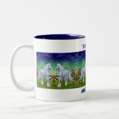 Unicorn Woodland Gate Fantasy Horse Persoonlijk Tweekleurige Koffiemok (Links)
