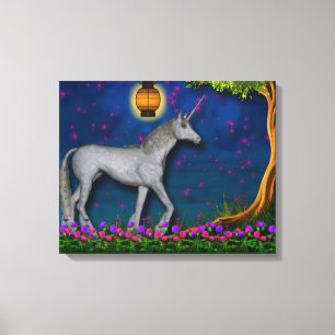 Unicorn World Wrapped Canvas Afdruk