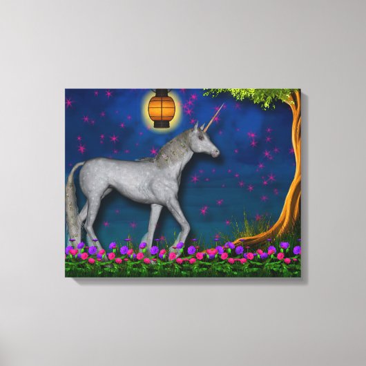 Unicorn World Wrapped Canvas Afdruk (Voorkant)