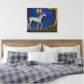 Unicorn World Wrapped Canvas Afdruk (Insitu (Slaapkamer))