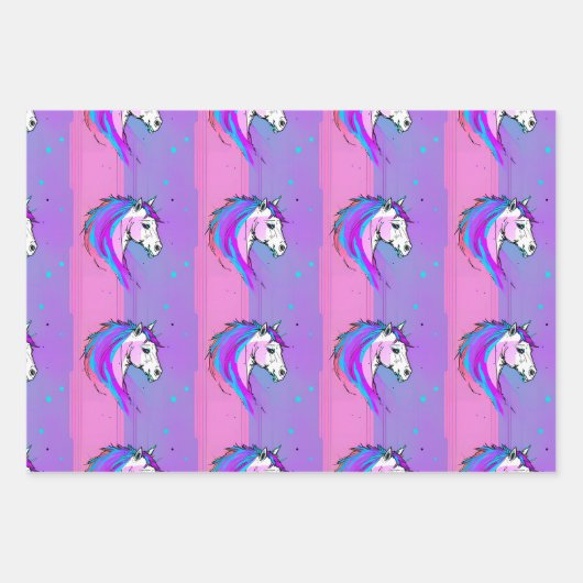 Unicorn Wrapping Paper - Unicorn Art Gift Wrap (Voorkant 2)