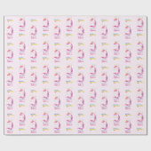 Unicorn Wrapping Paper (Waterverf regenboog) Cadeaupapier (Vlak)