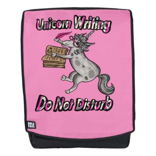 Unicorn Writing - storen niet Rugtassen (Voorkant)