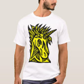 "Unicorn Yellow Black" Mannen T-Shirt (Voorkant)