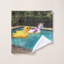 Unicorn Yellow Duck Pool Washandje