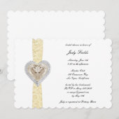 Unicorn Yellow Lace Bridal Shower Kaart (Voorkant / Achterkant)