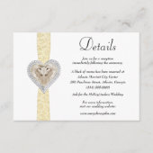 Unicorn Yellow Lace Wedding Details Informatiekaartje (Voorkant)