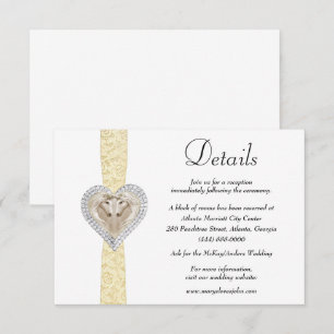 Unicorn Yellow Lace Wedding Details Informatiekaartje