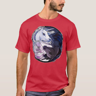 Unicorn Yin Yang Funny Yoga Unicorns Mannen Vrouwe T-shirt