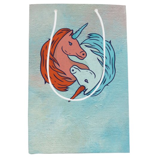 Unicorn Yin Yang Medium Cadeauzakje (Voorkant)