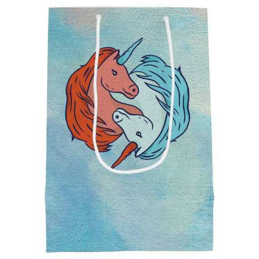 Unicorn Yin Yang Medium Cadeauzakje (Achterkant)