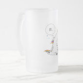 Unicorn Yoga Funny Unicorn Lover Matglas Bierpul (Voorkant links)