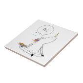 Unicorn Yoga Funny Unicorn Lover Tegeltje (Zijkant)