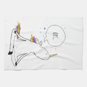 Unicorn Yoga Funny Unicorn Lover Theedoek (Horizontaal)