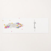 Unicorn yoga maakt leuk, leuk, wit namaste yogamat (Voorkant (horizontaal))