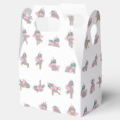 Unicorn Yoga Poses Patroonontwerp Bedankdoosjes (Geopend)