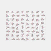 Unicorn Yoga Poses Patroonontwerp Fleece Deken (Voorkant (Horizontaal))
