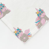 Unicorn Yoga Poses Patroonontwerp Fleece Deken (Hoek)