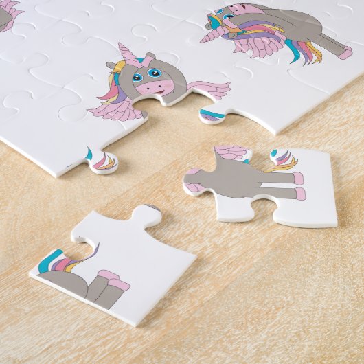 Unicorn Yoga Poses Patroonontwerp Legpuzzel (Zijkant)
